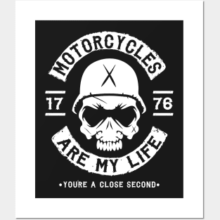 BIKER - MOTORCYCLES ARE MY LIFE Posters and Art